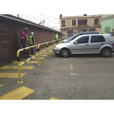 RS PRO Black & Yellow Steel Protection Barrier