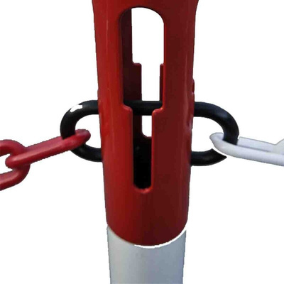 RS PRO Red & White Steel Barrier Post