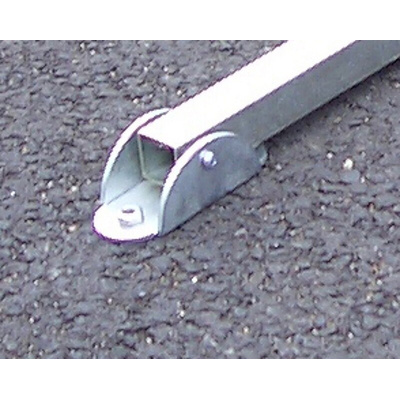 RS PRO Red, Silver Steel Parking Barrier