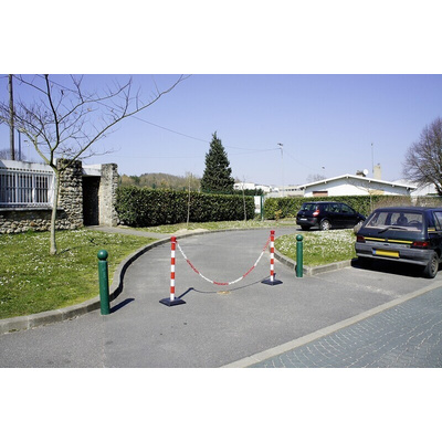 RS PRO Red & White PVC Barrier Post