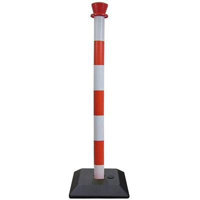 RS PRO Red & White PVC Barrier Post