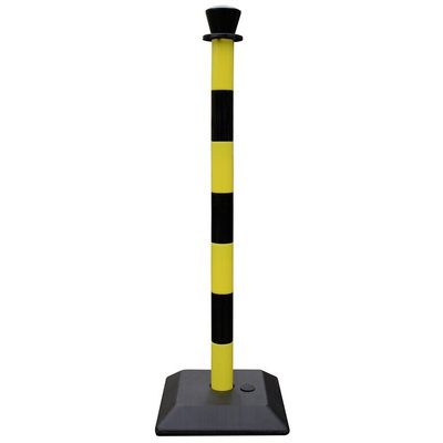 RS PRO Black & Yellow PVC Barrier Post