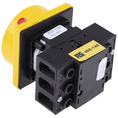 RS PRO 3P Pole Panel Mount Isolator Switch - 25A Maximum Current, 11kW Power Rating, IP65