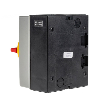RS PRO 3P Pole DIN Rail Isolator Switch - 32A Maximum Current, 11kW Power Rating, IP65