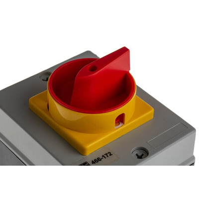RS PRO 3P Pole DIN Rail Isolator Switch - 32A Maximum Current, 11kW Power Rating, IP65