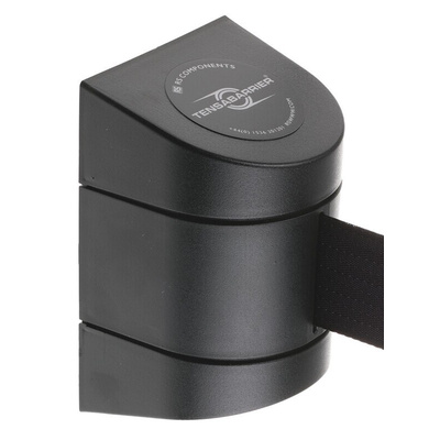 Tensator Black PET Retractable Barrier, 4.6m, Black Tape