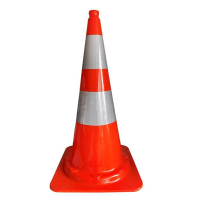 RS PRO Orange, White 750 mm PVC Traffic Cone