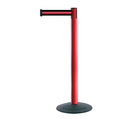 Tensator Black & Red Plastic Retractable Barrier, 2.3m, Black, Red Tape