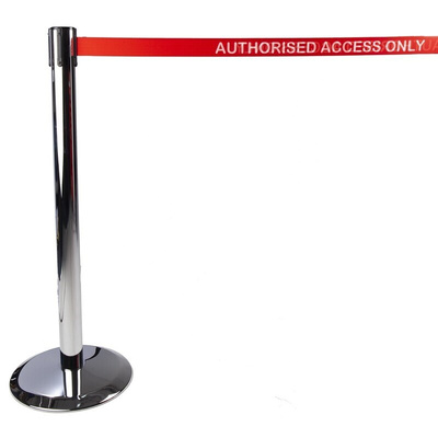 Tensator Red & White Retractable Barrier, 2.3m, Red, White Tape
