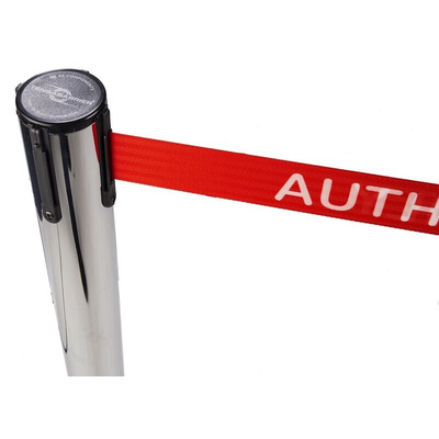 Tensator Red & White Retractable Barrier, 2.3m, Red, White Tape