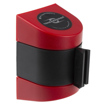 Tensator Red & White Plastic Retractable Barrier, 4.6m, Red, White Tape
