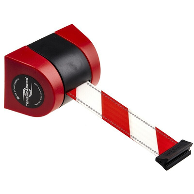 Tensator Red & White Plastic Retractable Barrier, 4.6m, Red, White Tape
