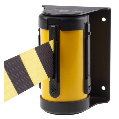 Tensator Black & Yellow Retractable Barrier, 2.3m, Yellow/Black Tape