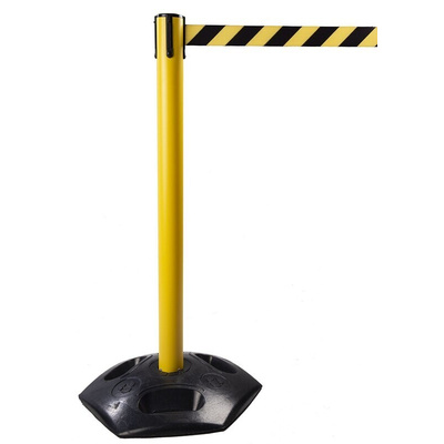 Tensator Black & Yellow Plastic Retractable Barrier, 3.65m, Yellow/Black Tape