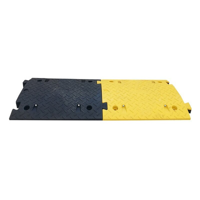 RS PRO High Visibility Rubber Speed Bump, 430mm x 2.5 m x 50 mm, 30km/h Speed Limit