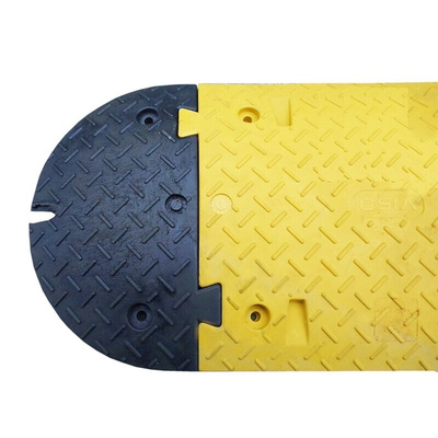 RS PRO High Visibility Rubber Speed Bump, 430mm x 2.5 m x 50 mm, 30km/h Speed Limit