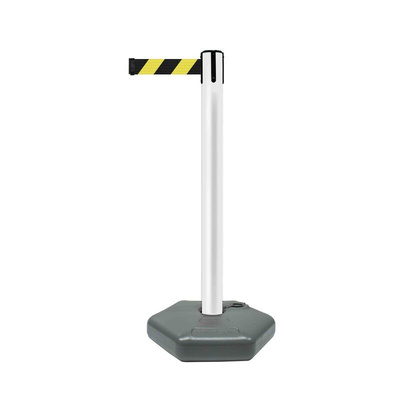 Tensator Black, White, Yellow Plastic Retractable Barrier, 3.65m, Yellow/Black Tape