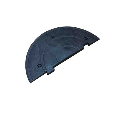 RS PRO Rubber Speed Bump End Cap, 600mm x 300 mm x 20 mm, 30km/h Speed Limit
