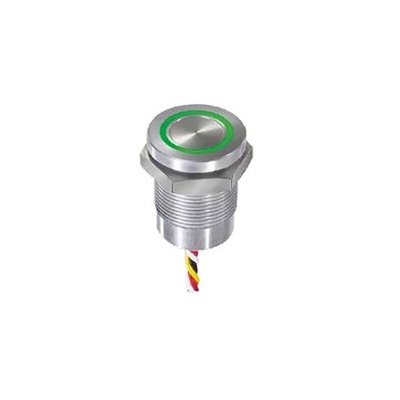 APEM Capacitive Switch Latching,Illuminated, Green, Red, NPN, IP68, IP69K