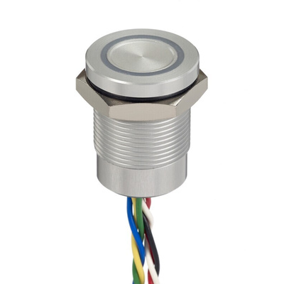 APEM Capacitive Switch Latching,Illuminated, Green, Red, NPN, IP68, IP69K [blank]