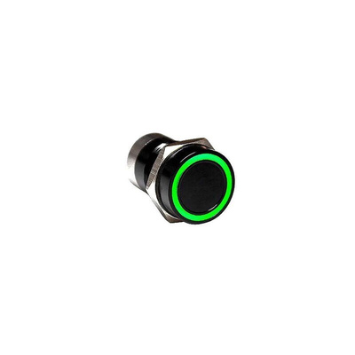Bulgin Capacitive Switch Momentary NO,Illuminated, IP68 Black Anodised