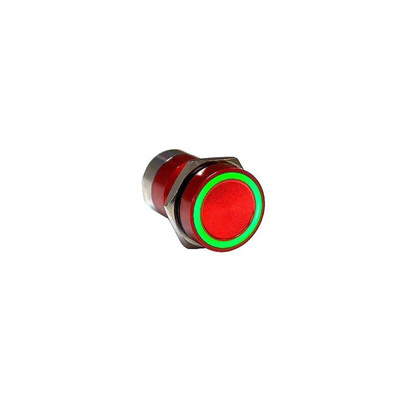 Bulgin Capacitive Switch Momentary NO,Illuminated, IP68 Red Anodised