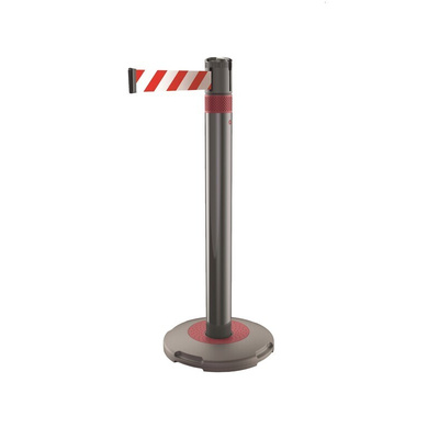 Skipper Red & White Retractable Barrier, 3m, Red, White Tape