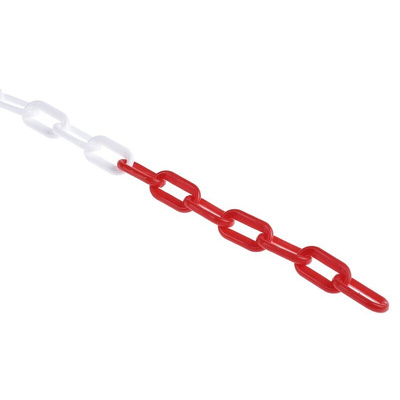 JSP Red & White Polyethylene Chain Barrier, 25m