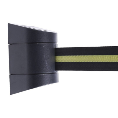 Tensator Black & Yellow PET Retractable Barrier, 4.6m, Yellow/Black Tape