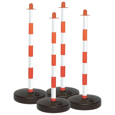 Brady Red & White PE Barrier Post