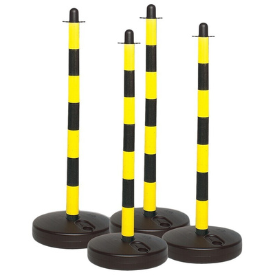 Brady Black & Yellow PE Barrier Post