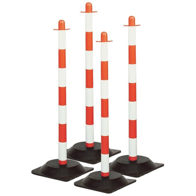 Brady Red & White PE Barrier Post