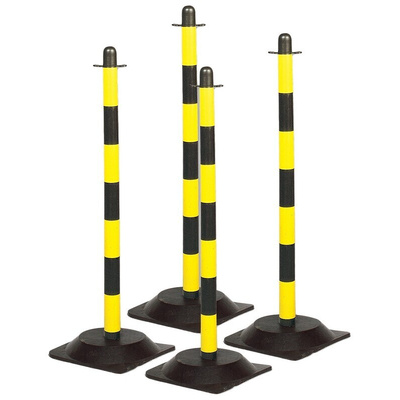 Brady Black & Yellow PE Barrier Post