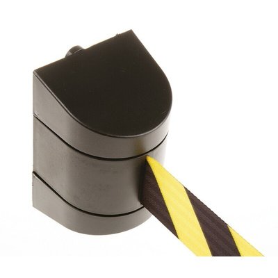 Tensator Black & Yellow PET Retractable Barrier, 4.6m, Yellow/Black Tape