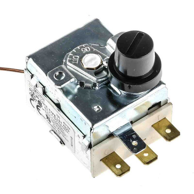 RS PRO Capillary Thermostat, +110°C Max, SPDT, Automatic Reset, Panel Mount
