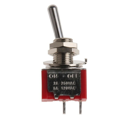 RS PRO Toggle Switch, Panel Mount, On-Off, SPST, Solder Terminal, 28V dc