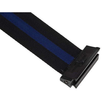 Tensator Black & Blue Plastic Retractable Barrier, 4.6m, Black, Blue Tape