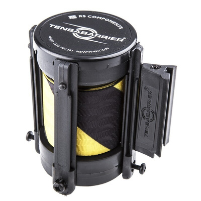Tensator Black & Yellow PET Retractable Barrier, 3.65m