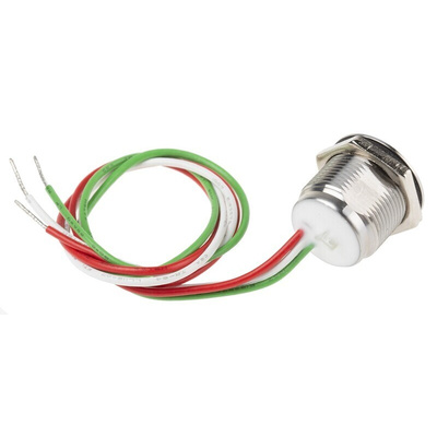 RS PRO Capacitive Switch Momentary NO,Illuminated, Red, IP68 Brass
