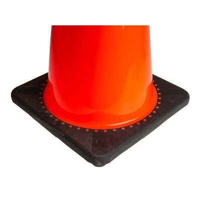 RS PRO Weighted Orange, White 700 mm PVC Traffic Cone