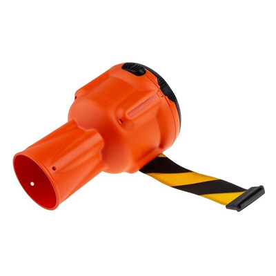 Skipper Black & Yellow Retractable Barrier, 9m, Yellow/Black Tape
