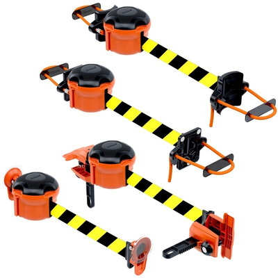 Skipper Black & Yellow Retractable Barrier, 9m, Yellow/Black Tape
