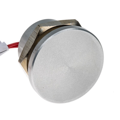 APEM Piezo Switch, Momentary, SPST, IP68, Wire Lead, 200 mA @ 24 V dc, -40 → +75°C Natural Aluminium
