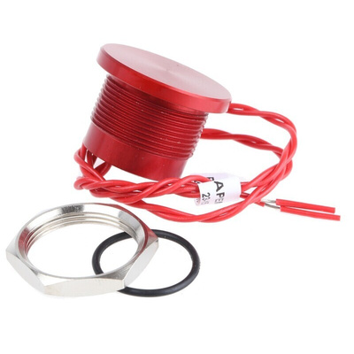 APEM Piezo Switch, SPST, IP68, Wire Lead, 200 mA @ 24 V dc, -40 → +75°C