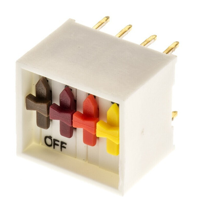ERG 4 Way Through Hole DIP Switch 4PST