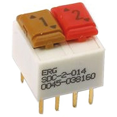 ERG 2 Way Through Hole DIP Switch SPST