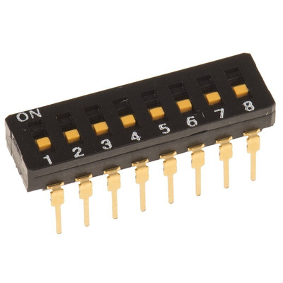 Omron 8 Way Through Hole DIP Switch 8P