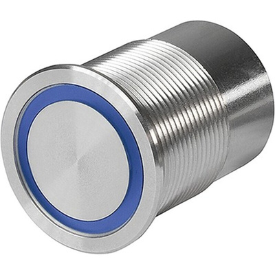 Schurter Illuminated Piezo Switch, Momentary, SPST, IK02, IP67, IP69K, , 100 mA, -40 → +85°C