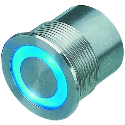Schurter Illuminated Piezo Switch, Latching, SPDT, IK02, IP67, IP69K, , 100 mA, -40 → +85°C