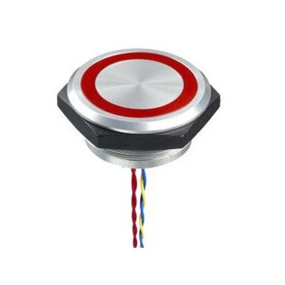APEM Piezo Switch, Momentary, 1NO, IP68, IP69K, Flying Lead, 1 A, -40 → +75°C Natural